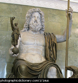 Photo of a statue of zeus