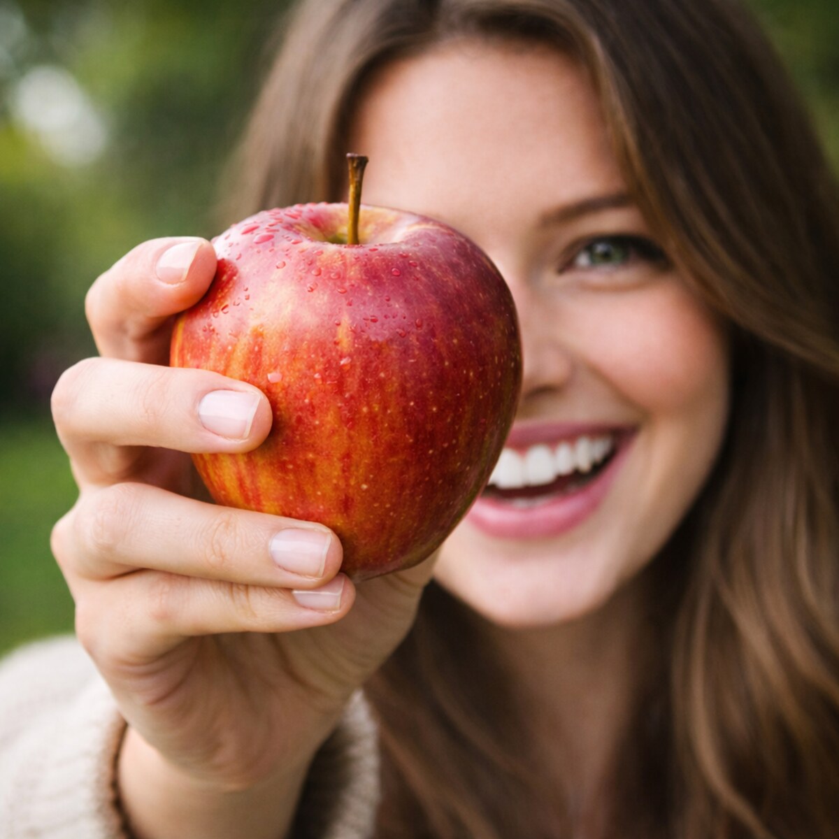 Generated image of an apple