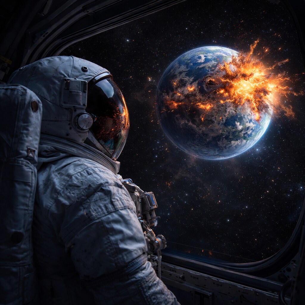 A generated image of the world ending