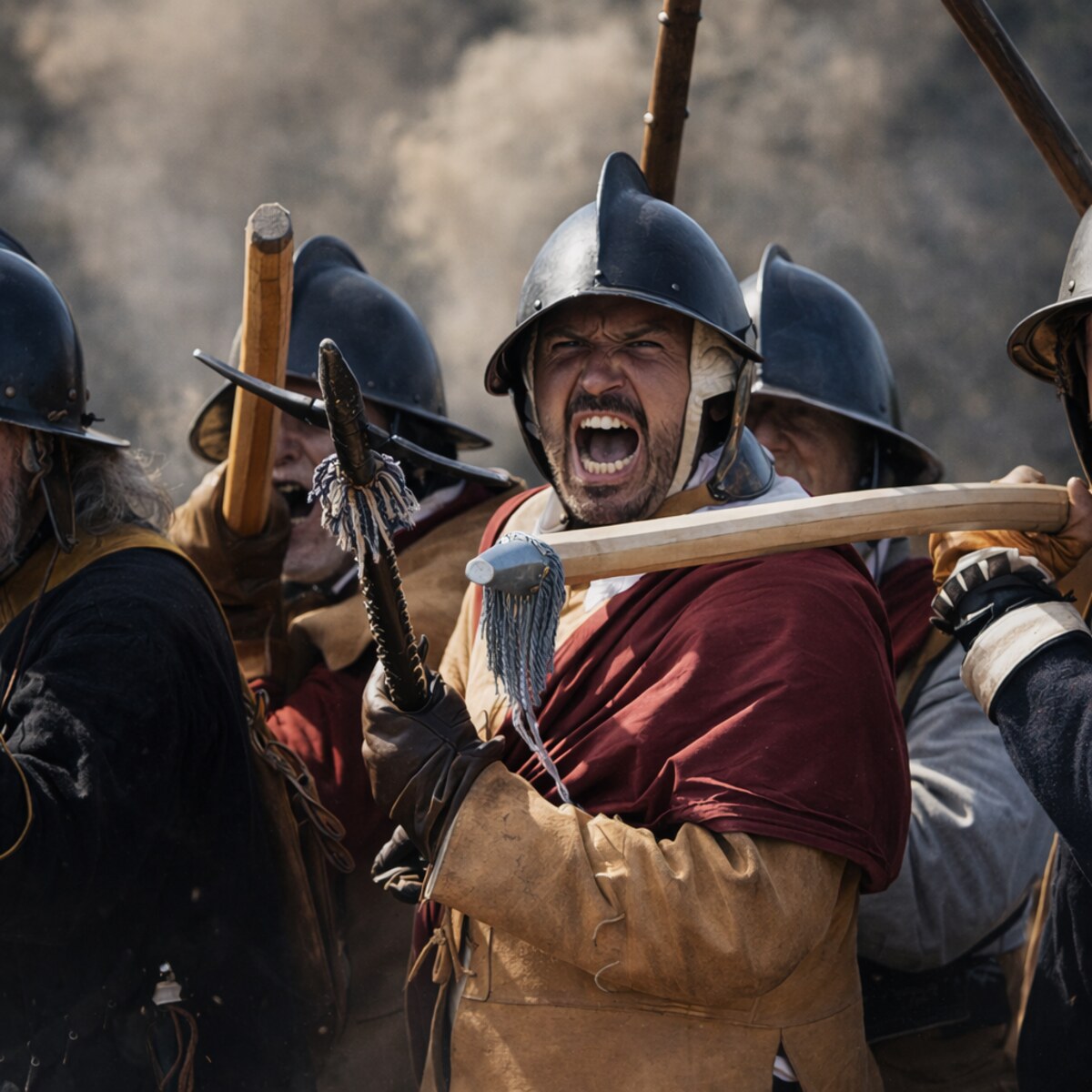Photo of soldiers leading the charge