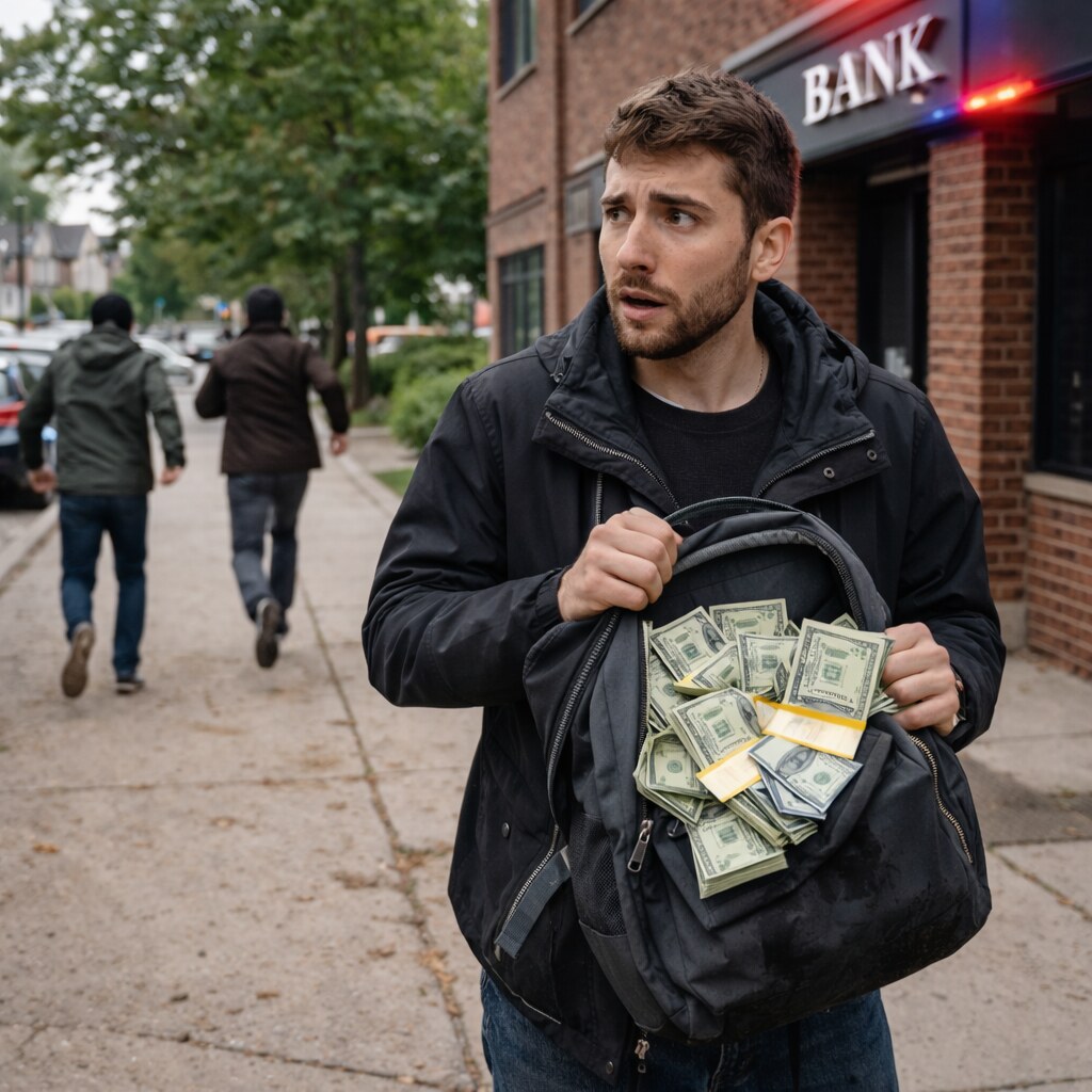 Generated image of bank robbers