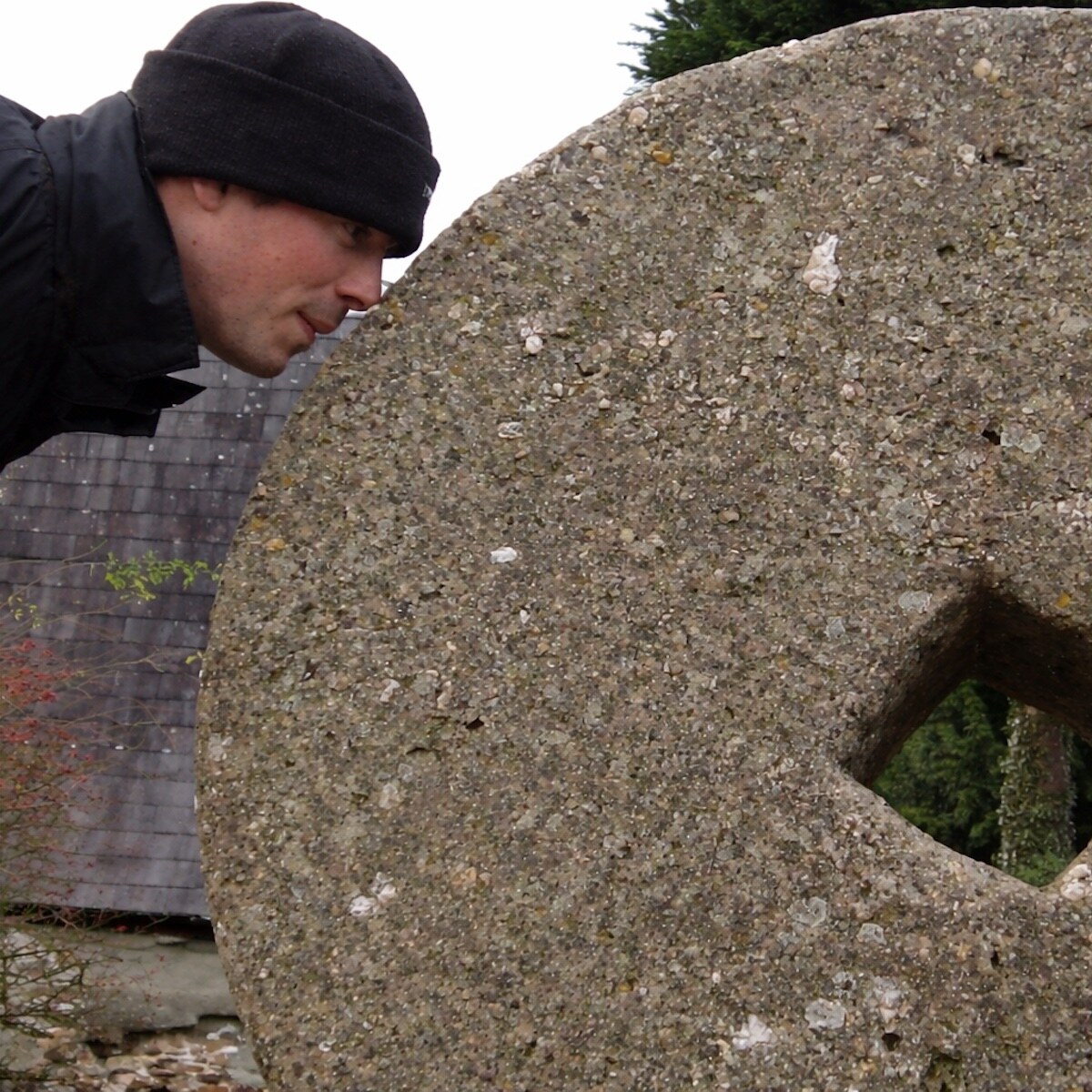 Photo of someone with their nose to a grindstone
