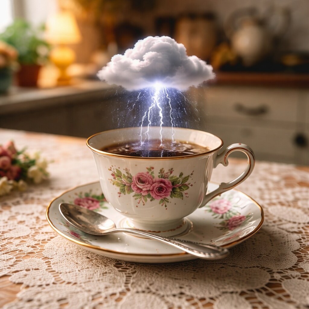 Generated image of a storm in a teacup