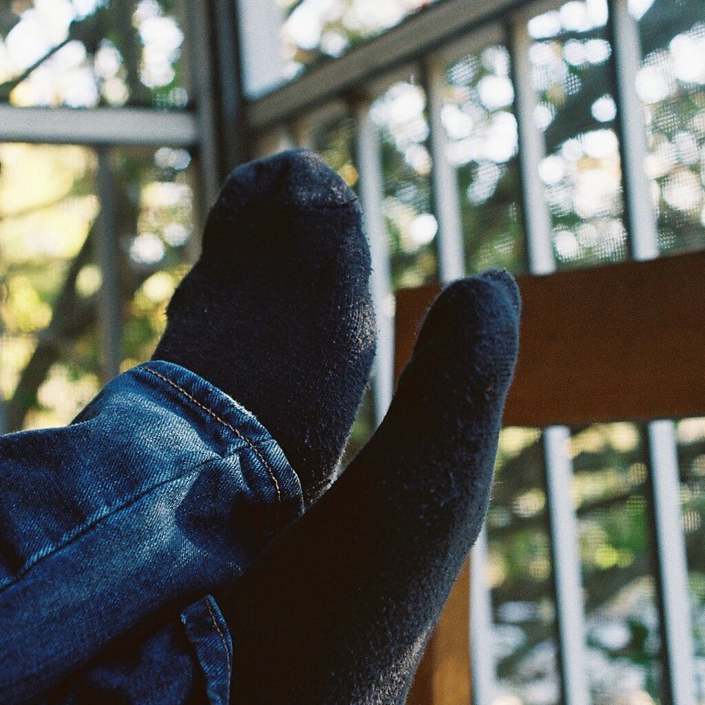 Photo of someone with their feet up