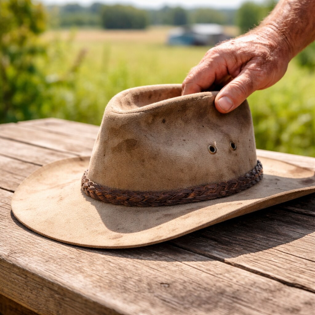 Generated image of a hand holding a hat
